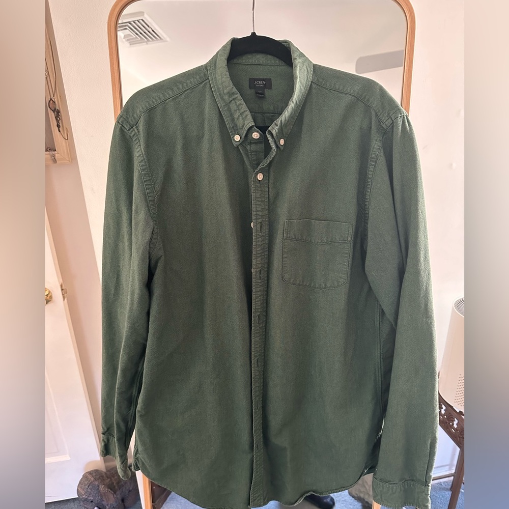 J. Crew Oxford Green Shirt XLT